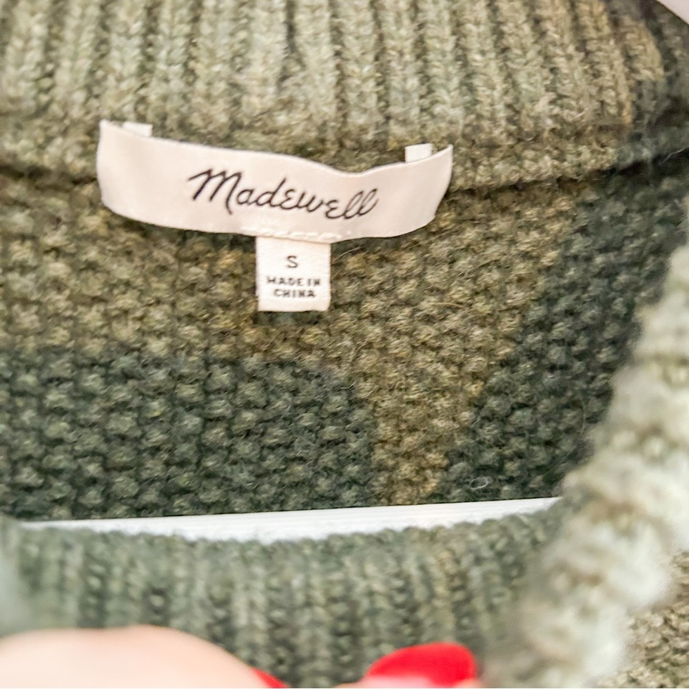 🔥Madewell | Hollydene Ruffle-Shoulder Pullover Sweater Grey Small Long Sl… - Picture 6 of 11